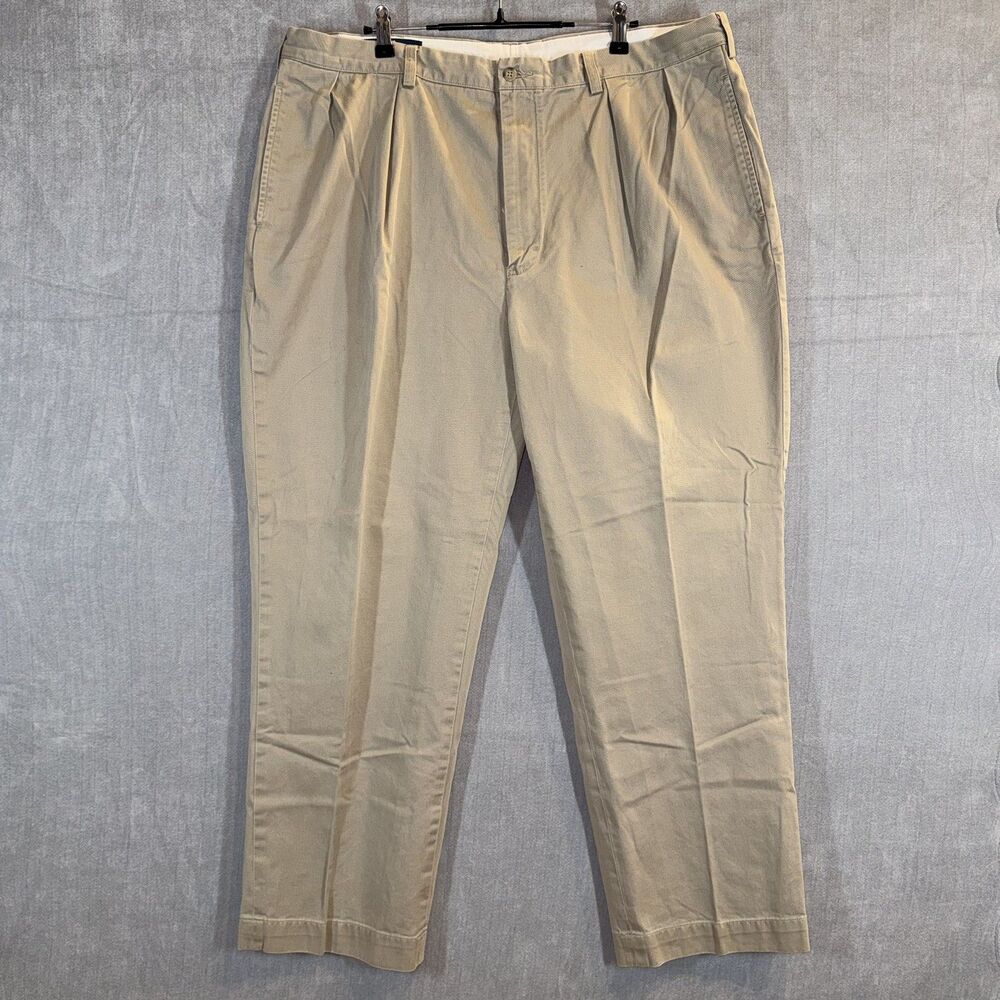 Vintage Polo Ralph Lauren Andrew Pant Khaki Beige Pleated Chino 40x30